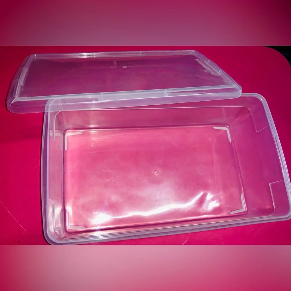 The Container Store Clear Plastic Storage Box For Shoes Sneakers or Accessories